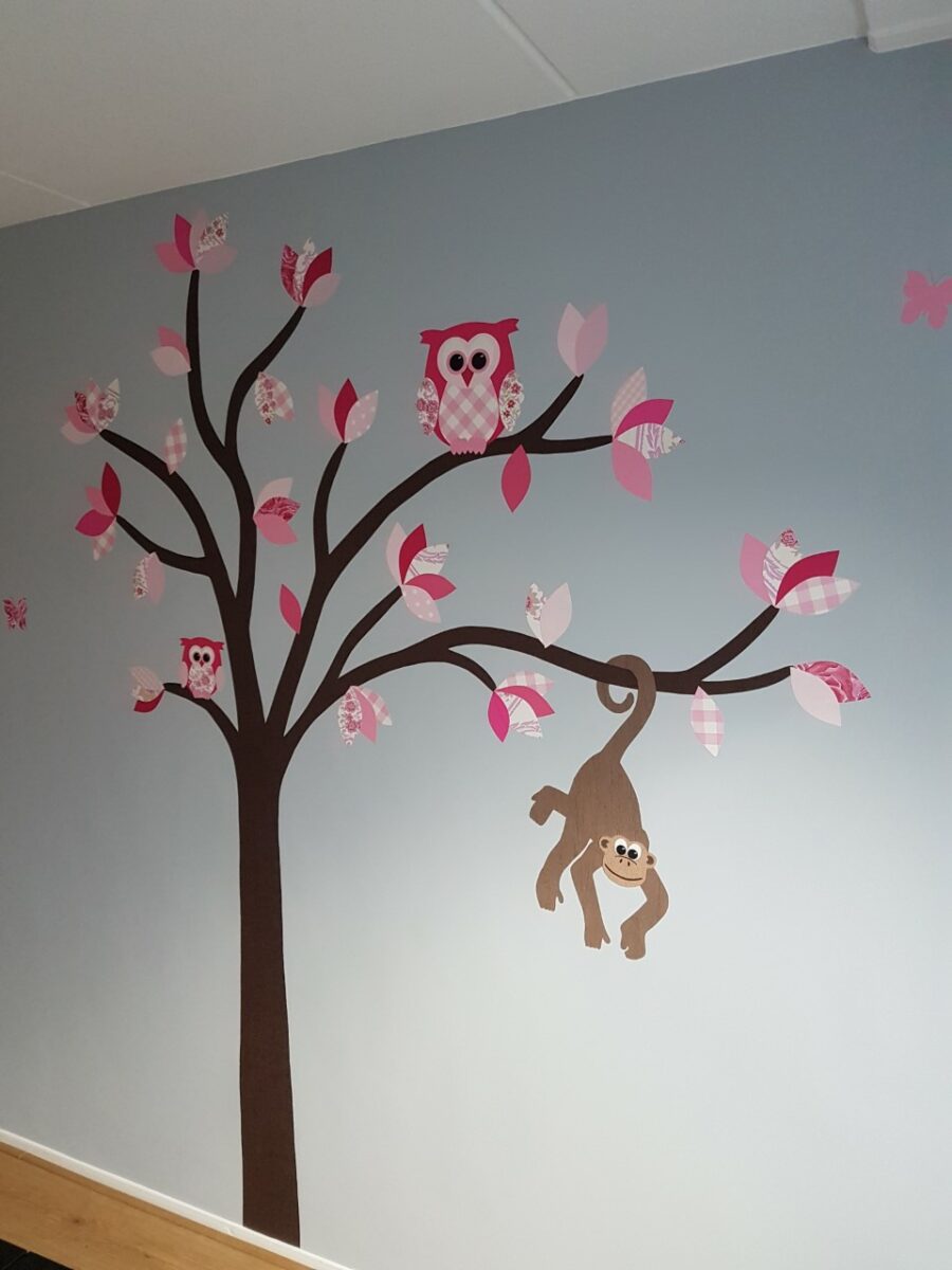 Droomboom behangboom babykamer muurdecoratie handmade zwanger baby kinderkamer